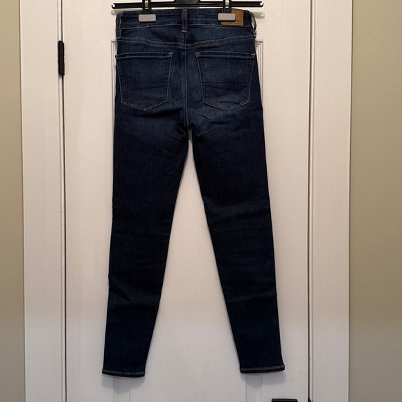 American Eagle Outfitters Next Level Stretch Dark Indigo Skinny Jeans (Short) - Picture 3 of 4